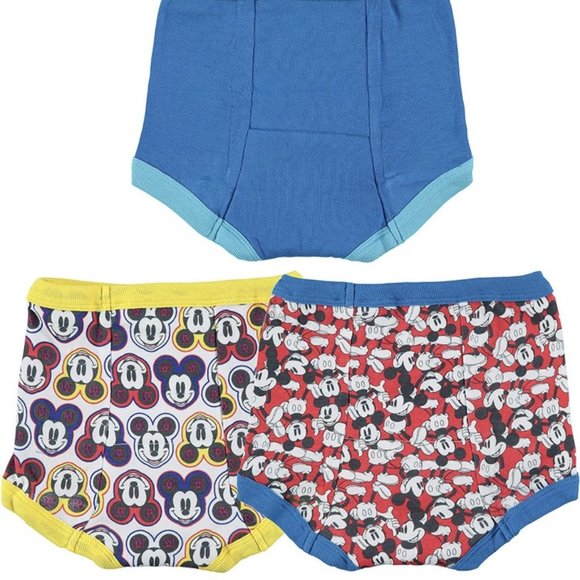 Disney Bottoms Nwt Disney Mickey Mouse Boys Kids 3pack Training Pants Chart Set Training 2t